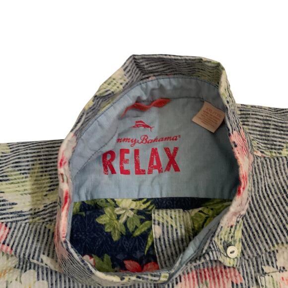 Tommy Bahama Relax Men's Size 2XL Button Down Floral Reverse Print Shirt - Picture 6 of 15